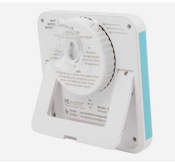 Clock Temperature Humidity Sensor Proof Shower Wireless Cube La Crosse Tech NEW gallery