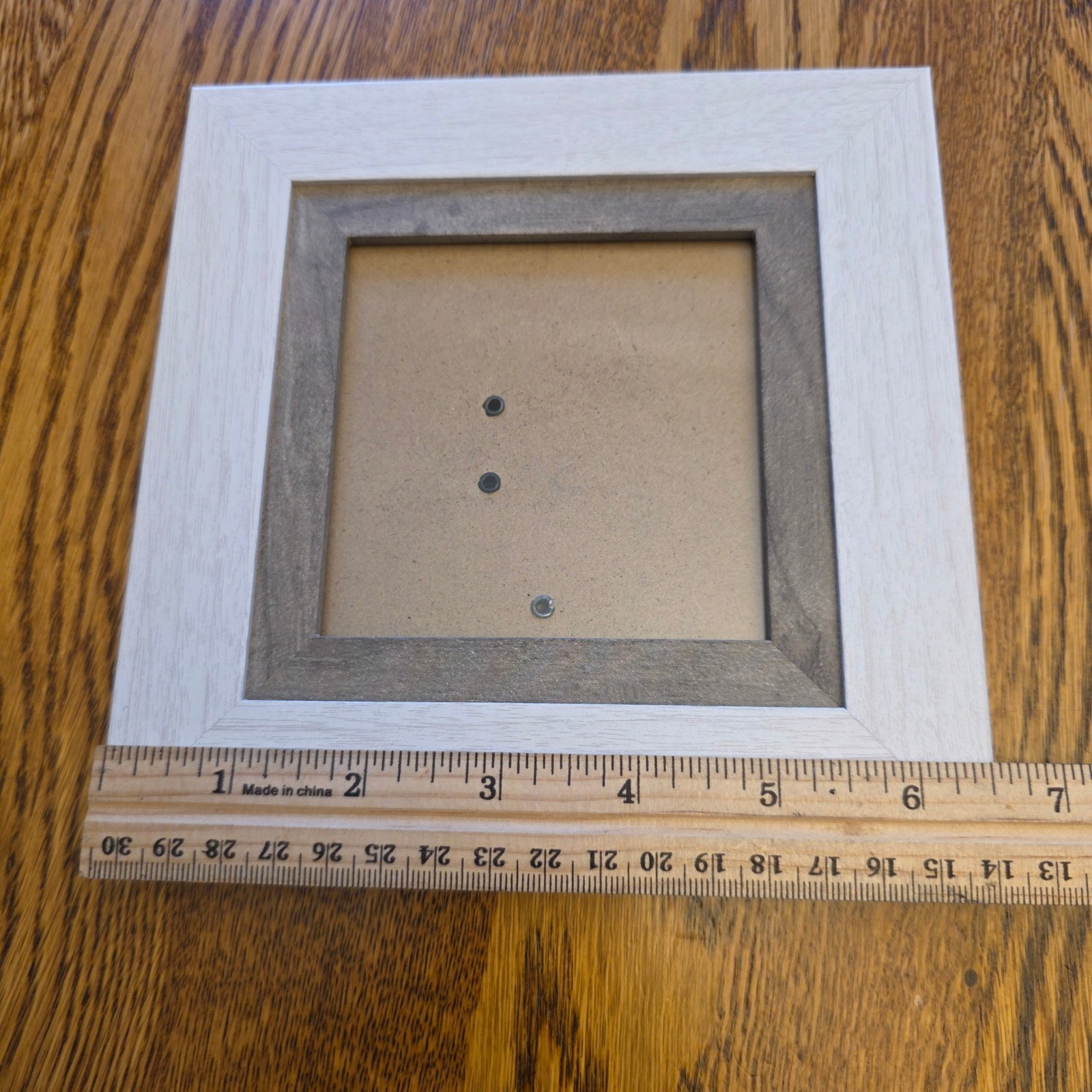 Square Two Tone Wood Small Picture Frame Wood Dark Inlay Decor 3x3 Photo gallery