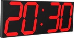 CHKOSDA LED Large Oversize Digital Wall Clock with 6” Numbers Remote Control RED