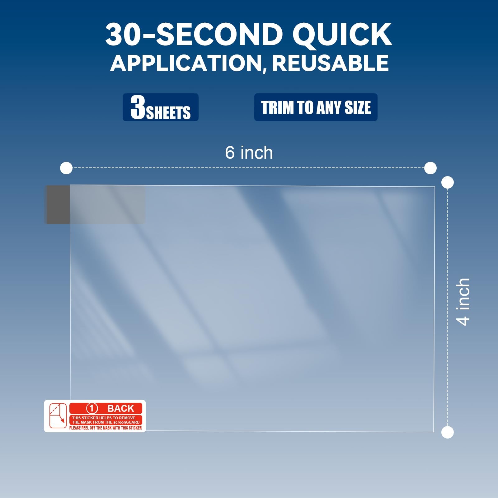 Windshield Sticker Protector Sheets, 3 Pack – 4"×6" Heat-Resistant gallery