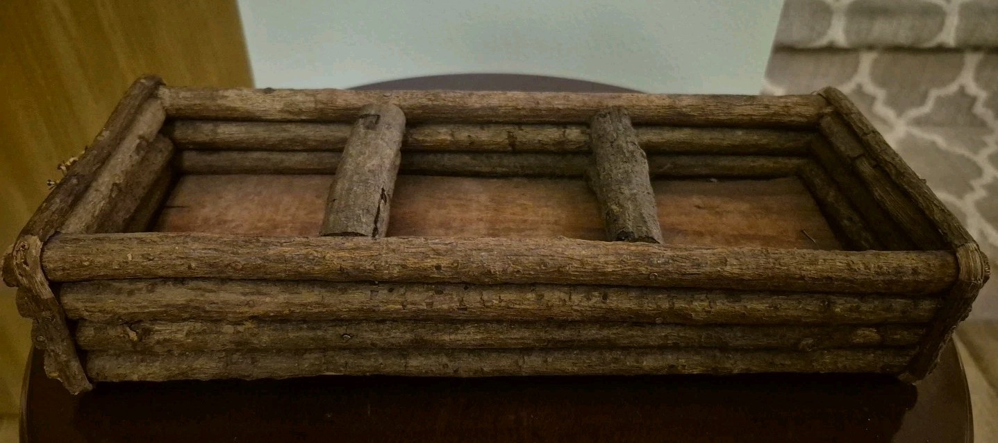 Rectangle Rustic Stick Twig Backet 12 Inches Long 5 Inches Wide 2 1/2 Deep gallery