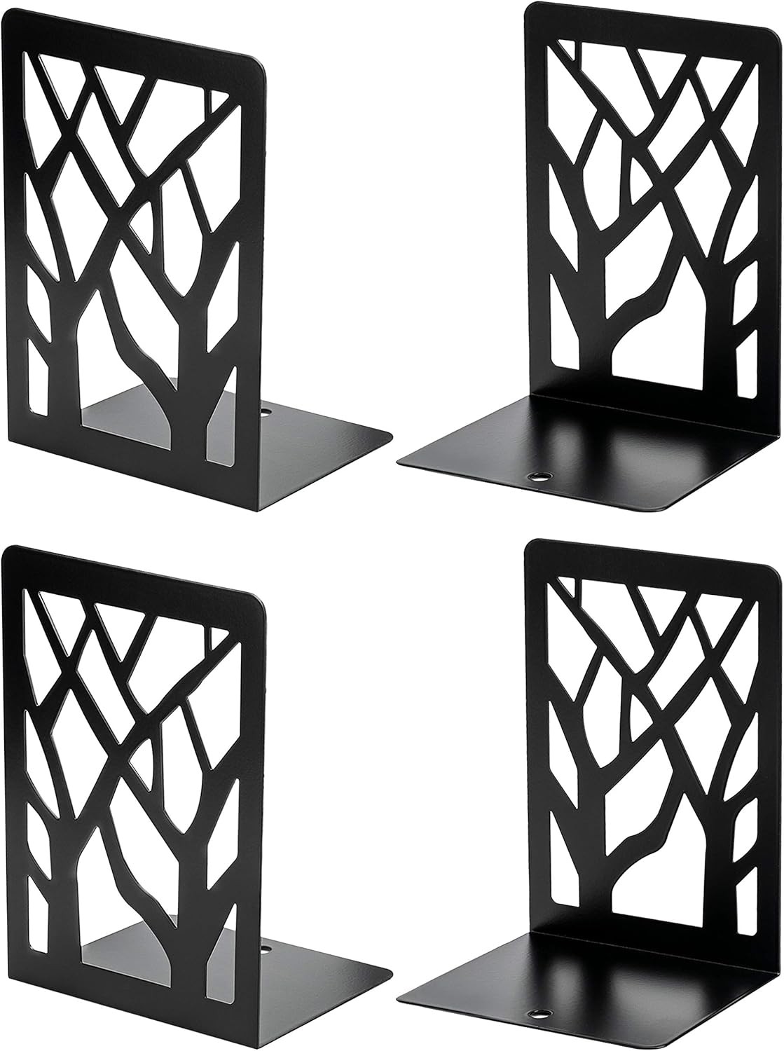 Book Ends Tree Design Bookends for Shelves 7 x 4.7 x 3.5” 2 Pair | Metal gallery