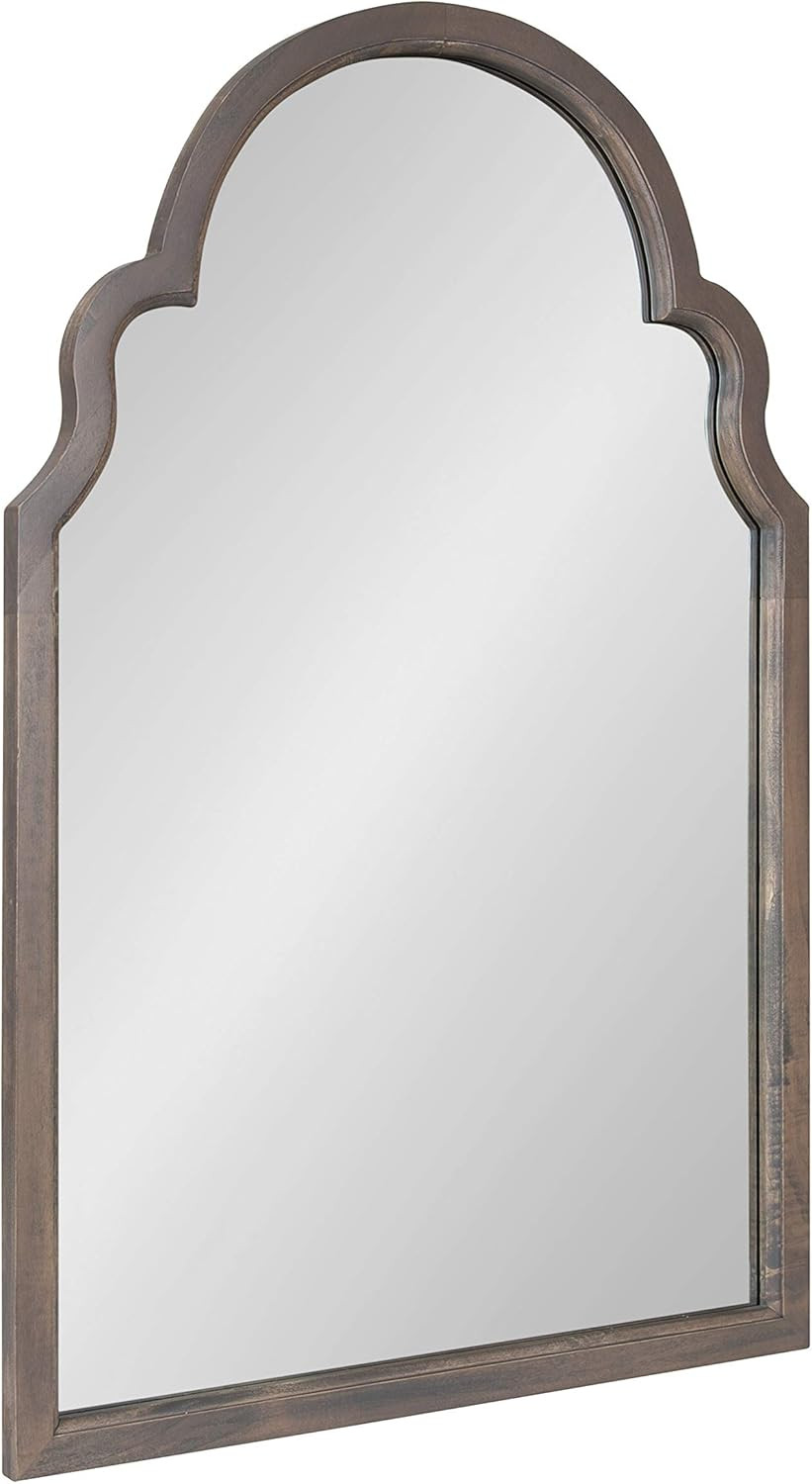 Rustic Moroccan Arched Wall Mirror, 24x36, Gray Farmhouse Decor gallery