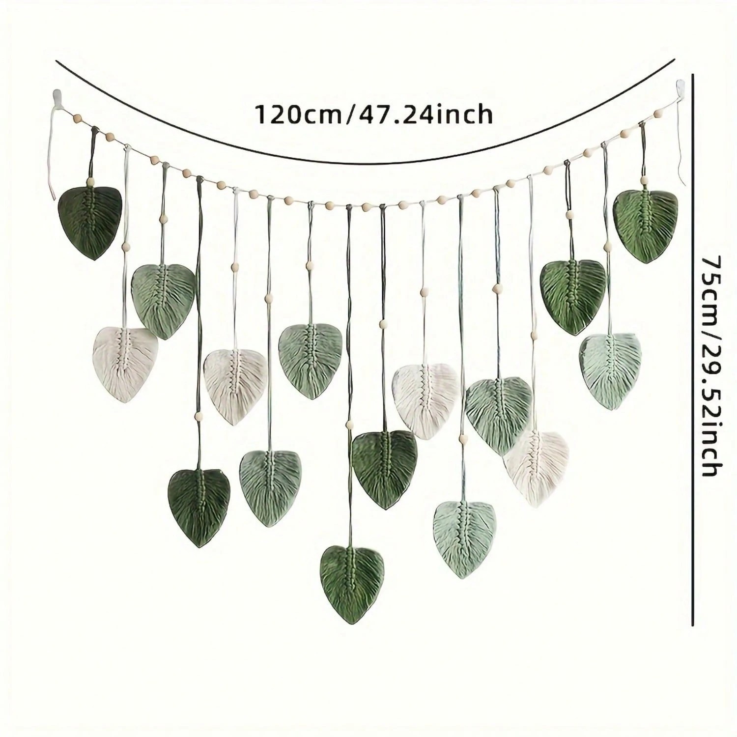 Boho Macrame Leaf Wall Hanging Rustic Chic Decor for Bedroom Living Room Gift gallery