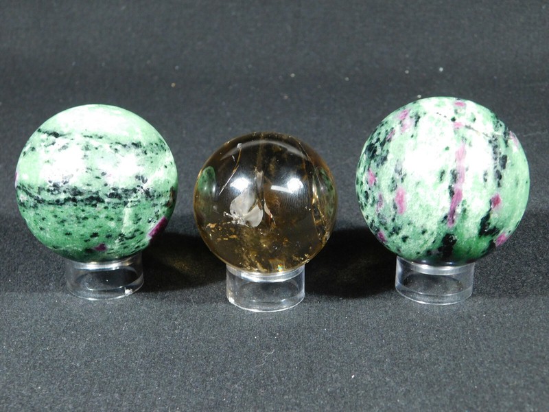 Sphere Display Stand Lot of THREE Clear Acrylic Small Size gallery