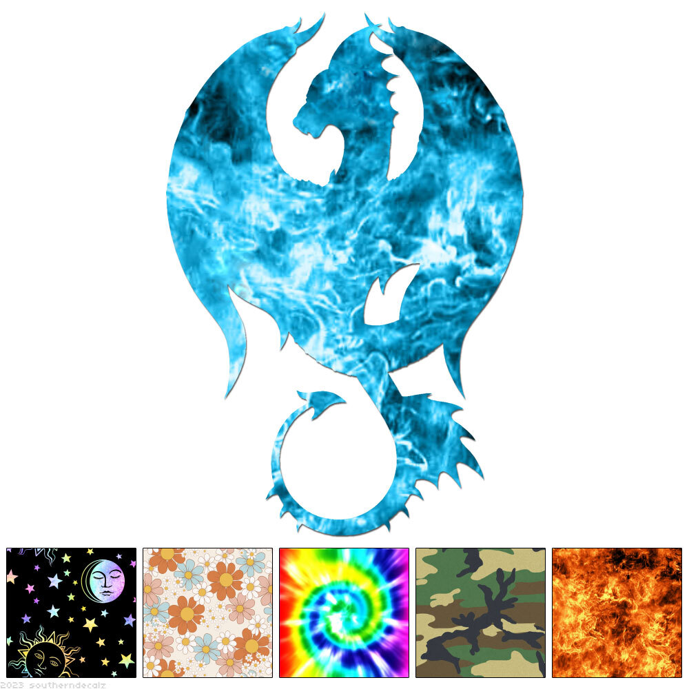 Dragon - Decal Sticker - Multiple Patterns & Sizes - ebn7131 gallery