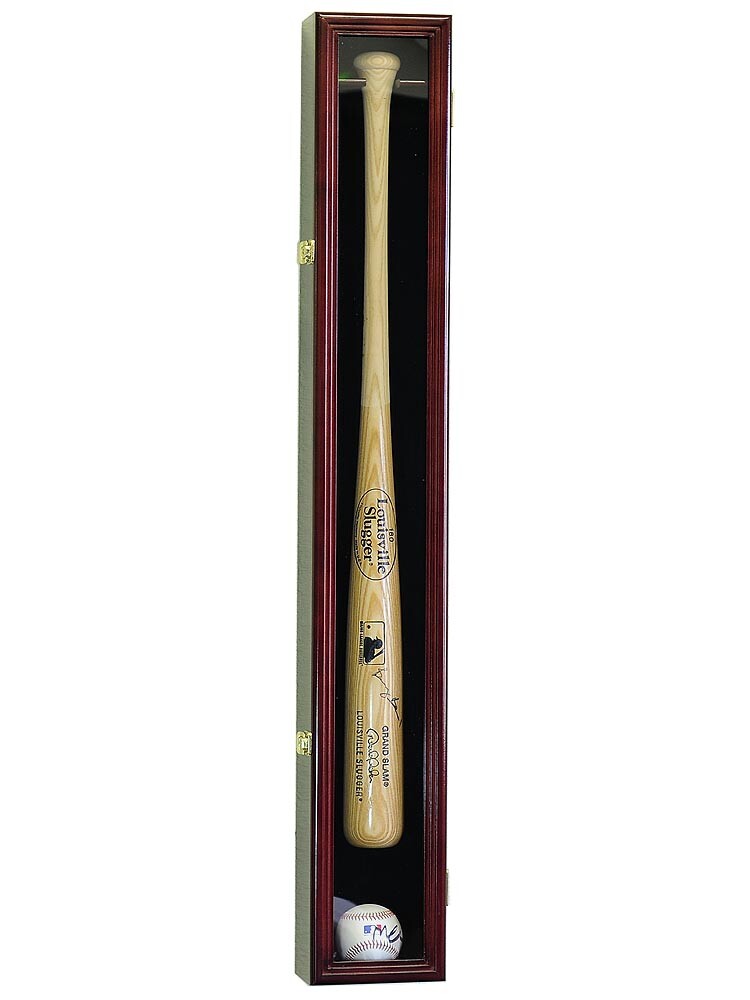 Baseball Bat Display Case Cabinet Wall Rack Holder MLB 98% UV Protection Locks gallery