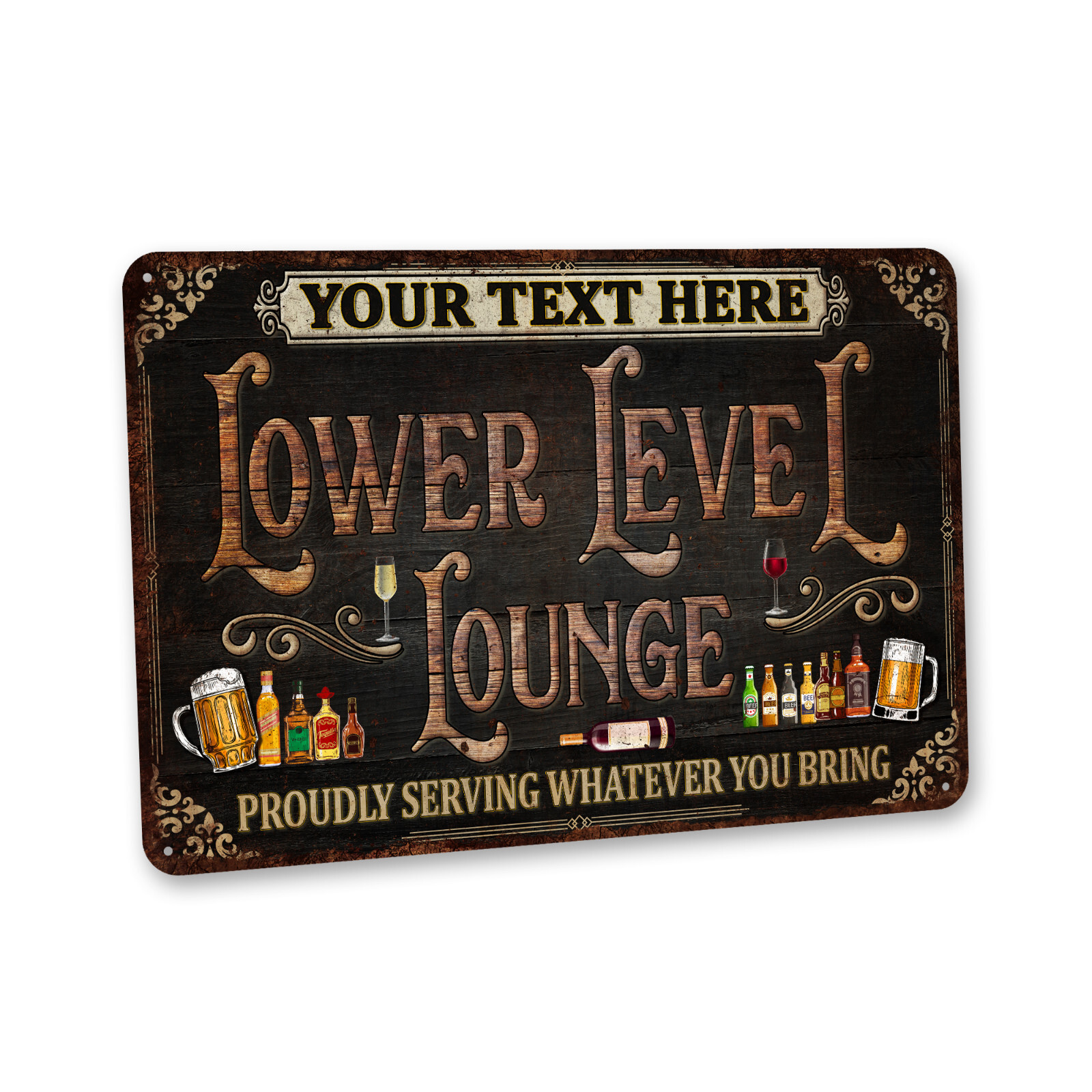 Custom Bar Sign Lower Level Lounge Basement Bar Sign Speakeasy Pub 108122002188 gallery