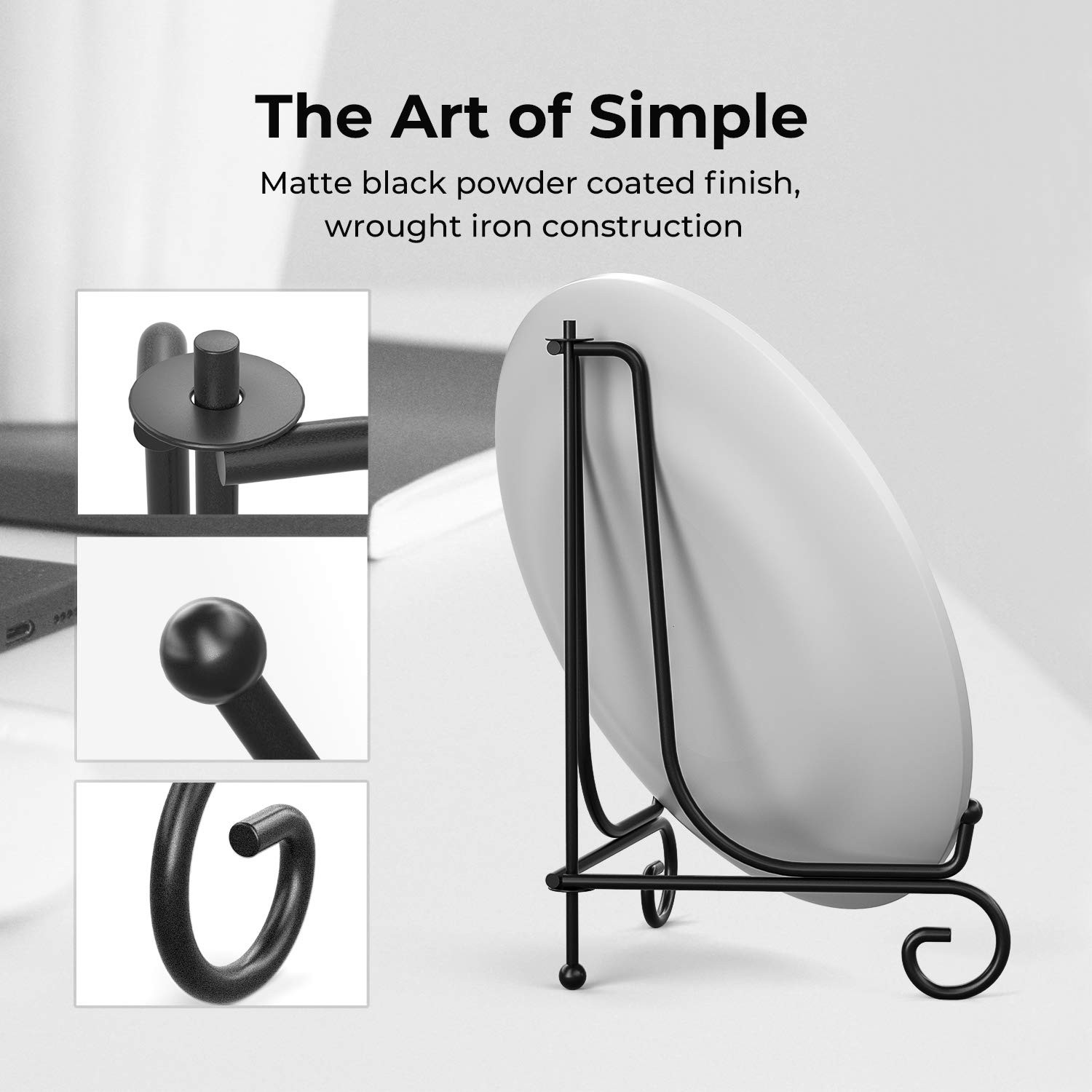 Plate Stands for Display - 4 Inch Plate Holder Display Stand + Metal Easel St... gallery