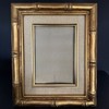 Gold Gilded Bamboo & Linen Table Frame 9 X 11 inches for 7 X 5 Photo gallery