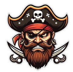 Pirate Sticker Stickers A145