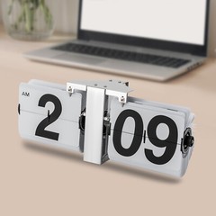 Retro Wall Mount / Tabletop Flip Clock Battery Powered Digital Display Clock