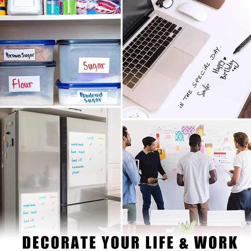Self Adhesive White Board Paper - Dry Erase Wall Stickers Roll 17.7" x 78.7" ... gallery