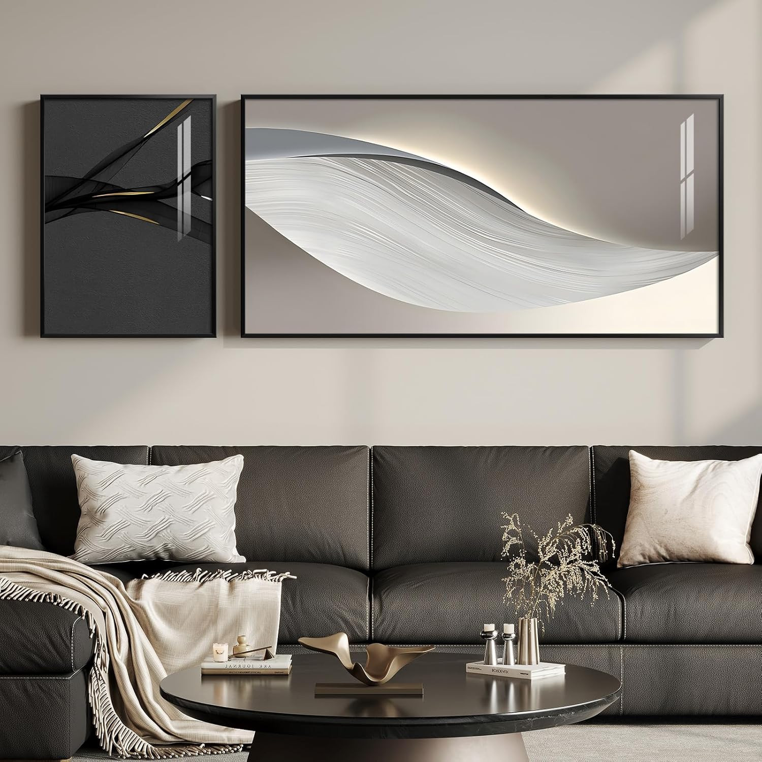 Extra Large Modern Abstract Wall Art Set for Living Room & Office Decor gallery