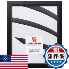 Craig Frames 7171610BK 11×17 Photo Frame, Black Wood Grain, 0.825″ Wide