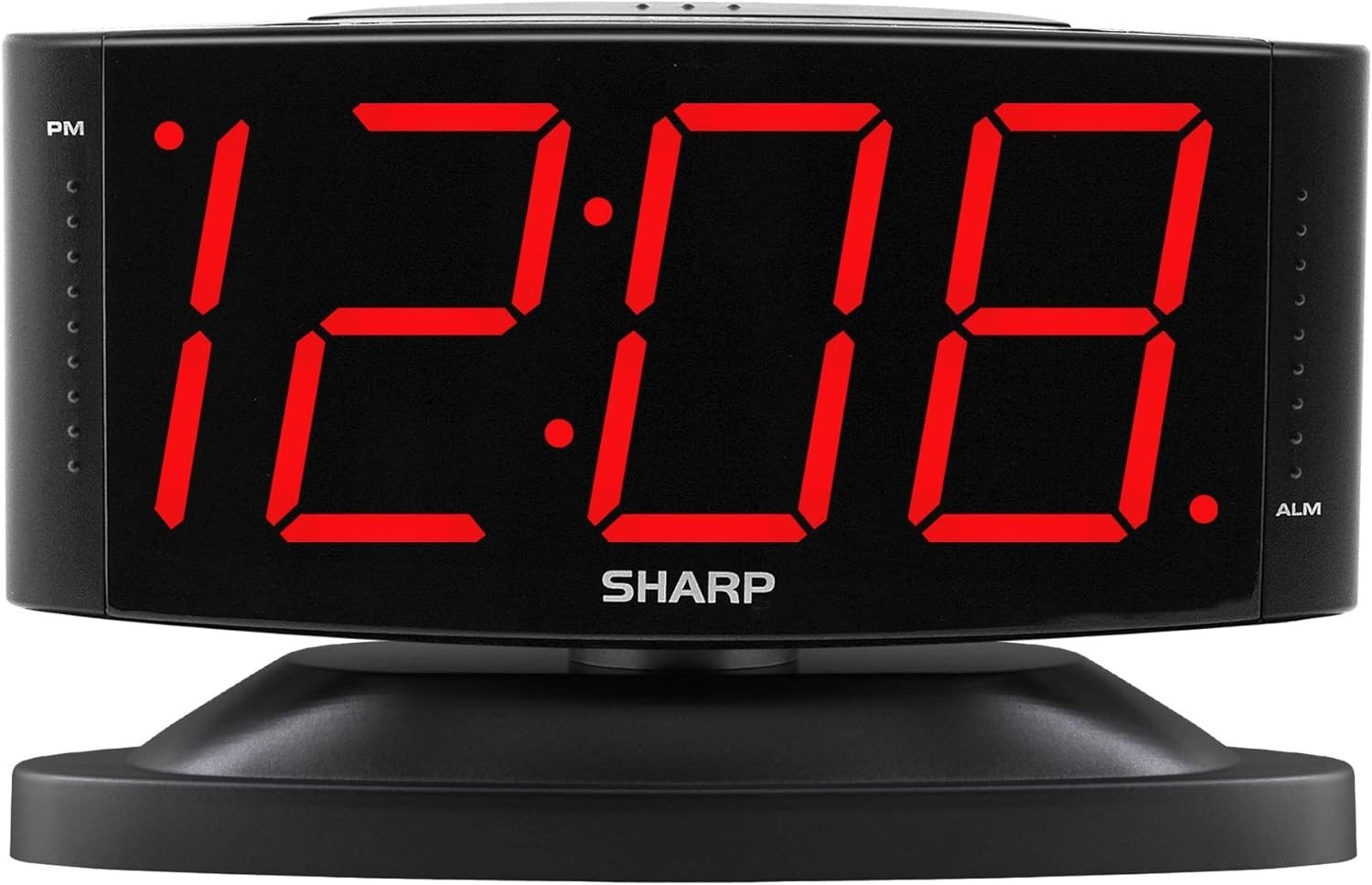 SHARP Home LED Digital Alarm Clock – Swivel Base - Outlet Powered, Simple gallery