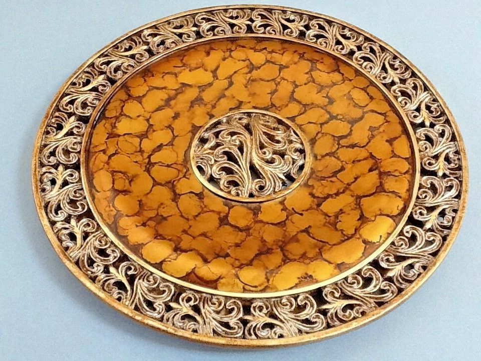 A Decorative Resin Display Plate Approximately 11 3/4" in Diameter gallery