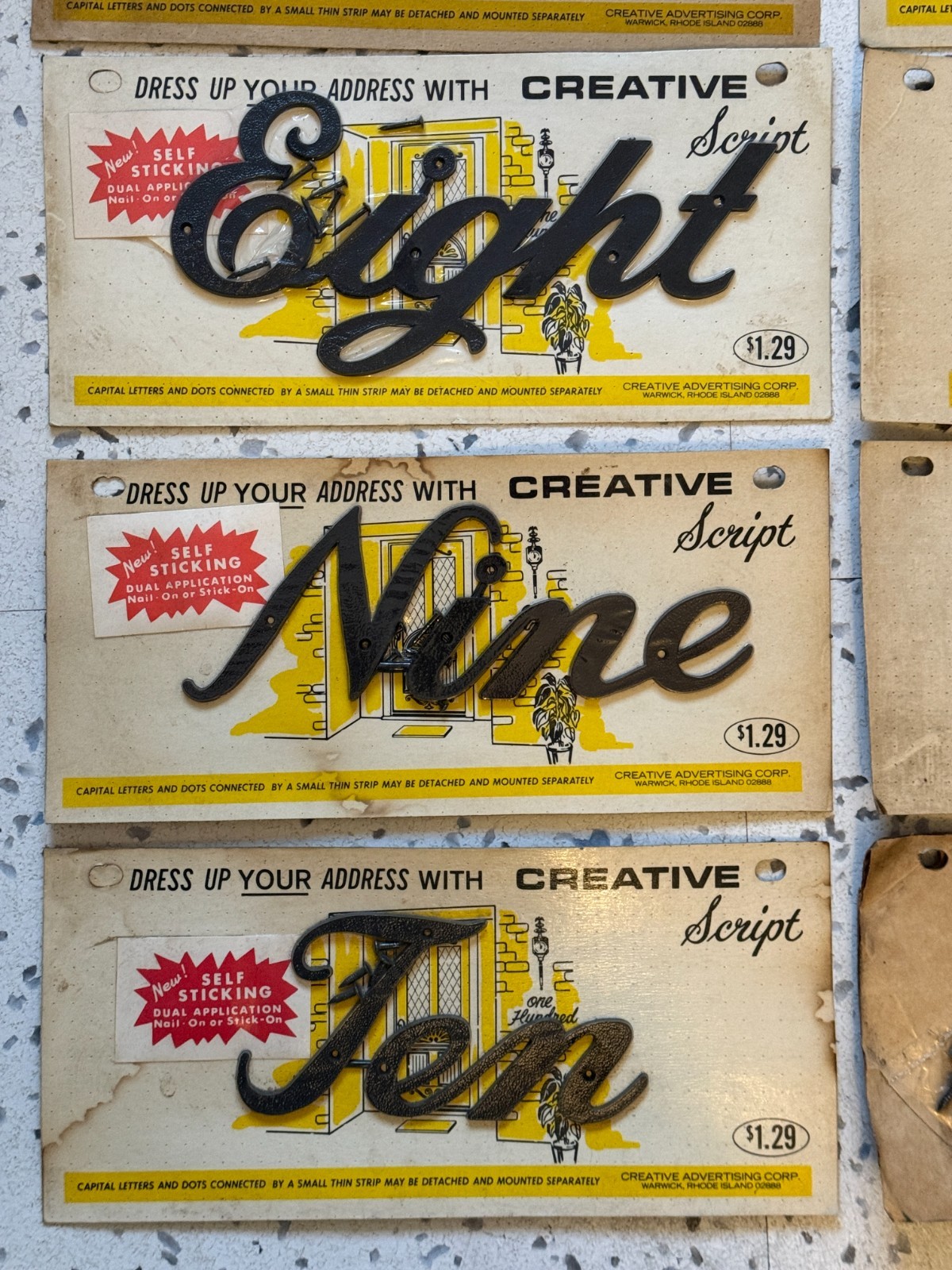 Vintage Creative Script House Address Number Words gallery