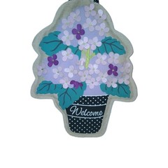 Welcome Home Spring Burlap Hydrangeas Door Decor Colorful