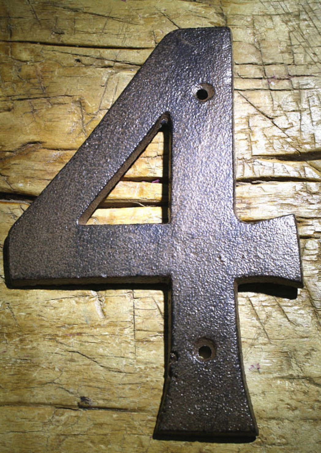 Rustic BROWN Cast Iron Metal House Numbers Street Address 6 1/4 INCH Phone #'s 4 gallery