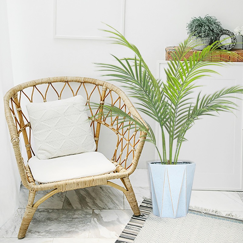 2 Pack 3ft Single Stem Artificial Areca Palm Tree, Fake Tropical Indoor Outdoor gallery