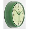 Infinity Instruments Wall Clock Retro 9.5" Round Green Glass Face Silent Quartz gallery