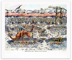 Dinosaur Poster: Traders, Commodities, Dinosaur Stock Exchange, Board of Trade
