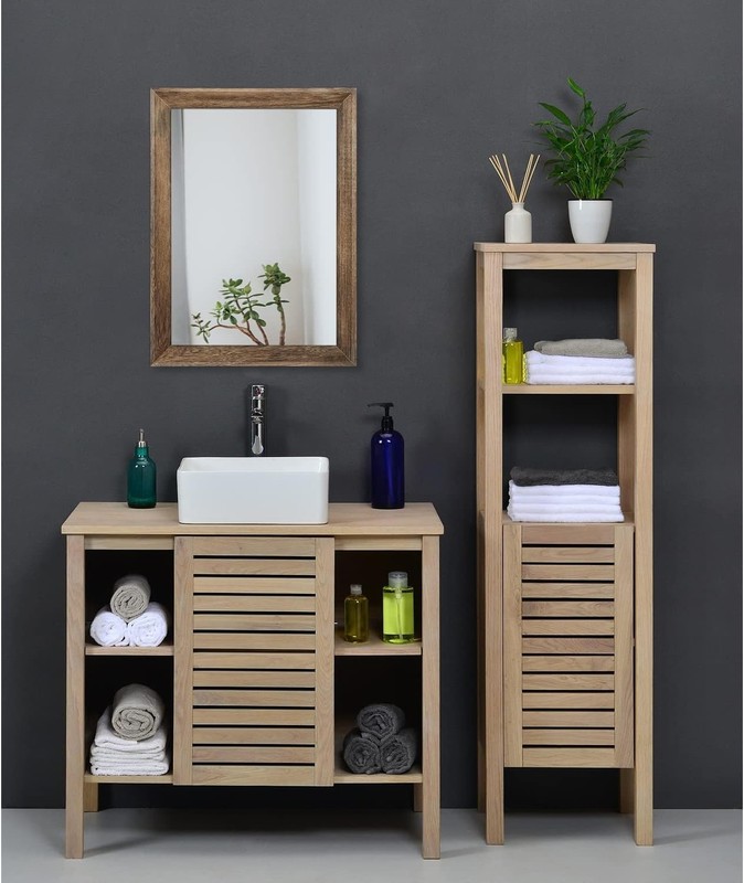 Lightweight Rectangular Rustic Mirror - Easy Install Wall Decor for Bedrooms gallery