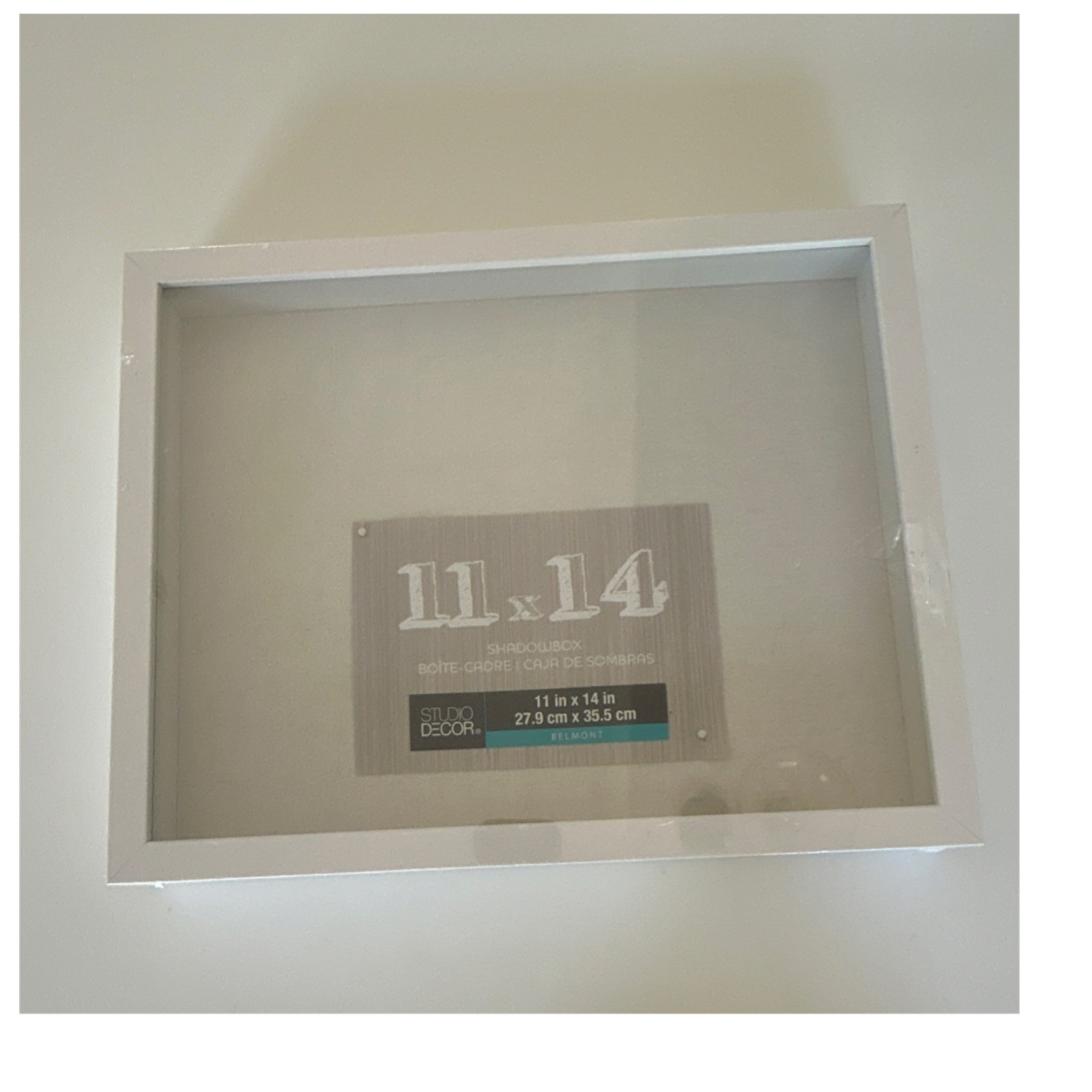 Shadowbox Frame 11x14 White MDF 2in Deep Wall Mount studio decor Belmont gallery