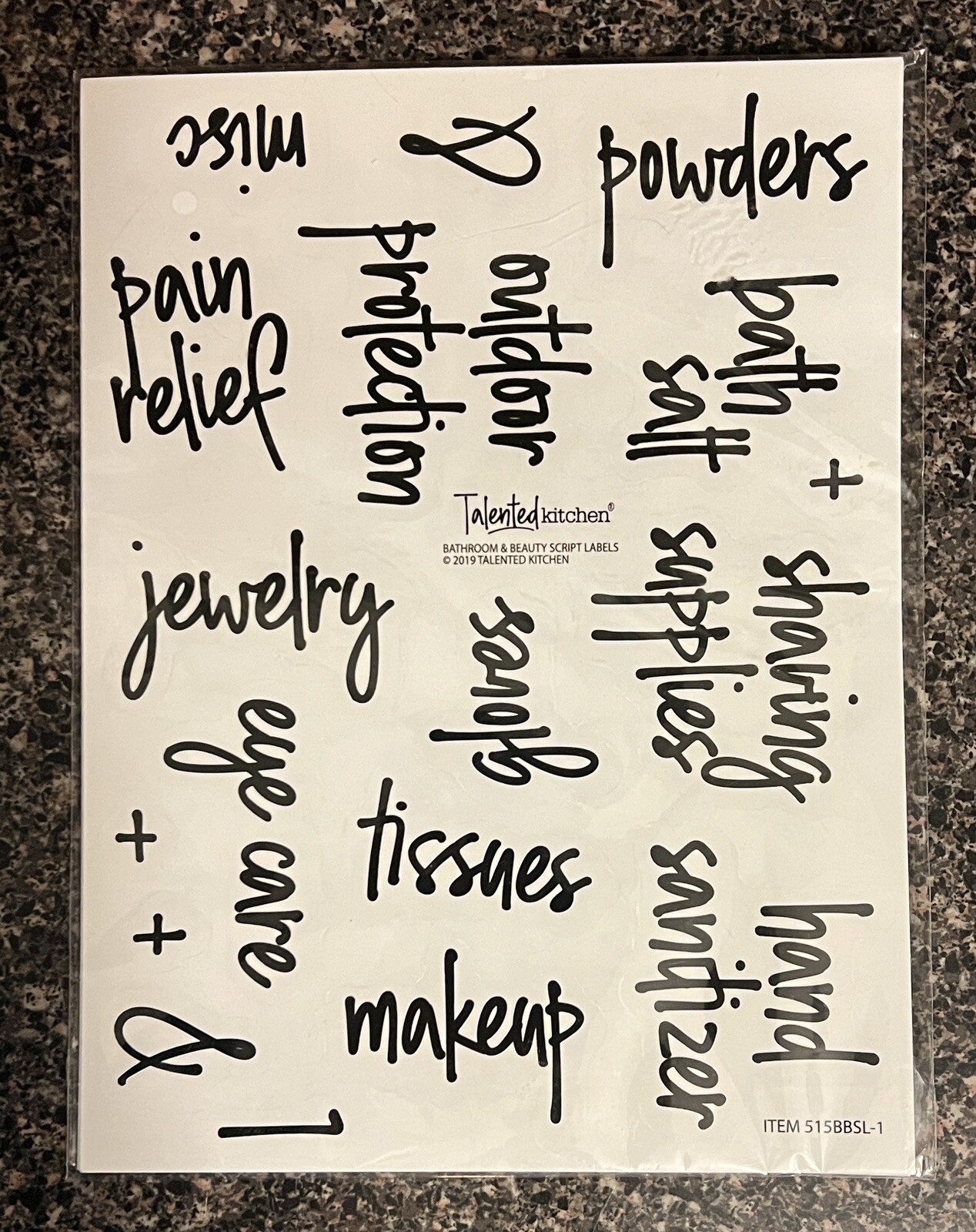 123 Talented Kitchen Bathroom/Beauty Labels For Containers NEW gallery