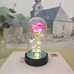 Artificial Rose Flowers LED Light Foil Eternal Rose Valentine’s Day Gift for Gir