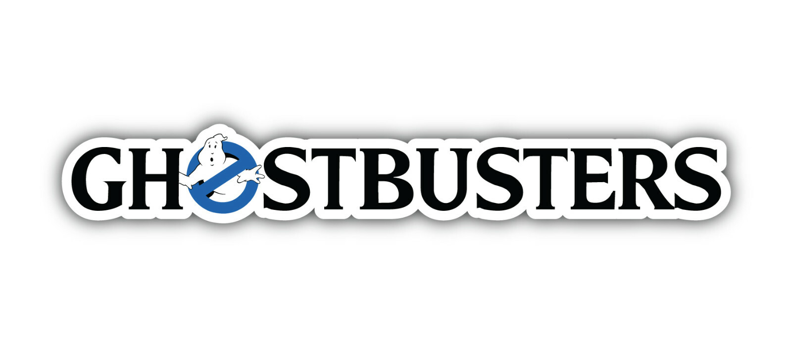 Ghostbusters Cartoon Slogan Blue Sticker Bumper Decal - ''SIZES'' gallery