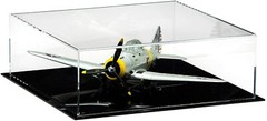 Model Airplane Display Cases – 12X12X4 Clear, Black Base, Table Top (A030B)