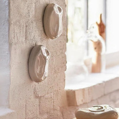 IKEA TRADGRANSEN TRÄDGRÄNSEN Wall decoration, set of 2, ceramic/stones beige