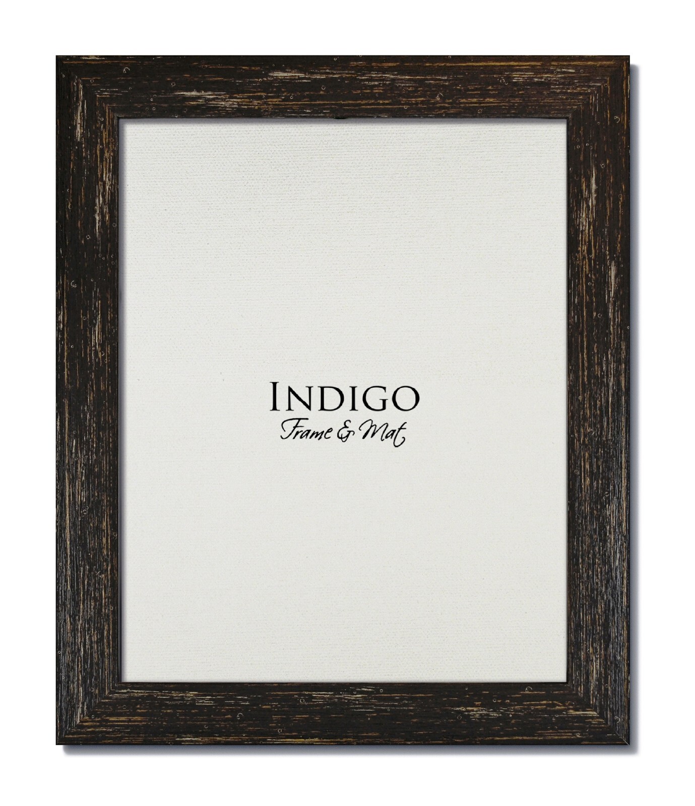 8x10 Rustic Black Frame with Glass & Warm White/Black Mat for 5x7 gallery
