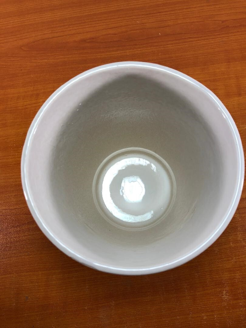 White Textured Ceramic Planter Vase Made in USA 5.5" Tall 5" Wide gallery