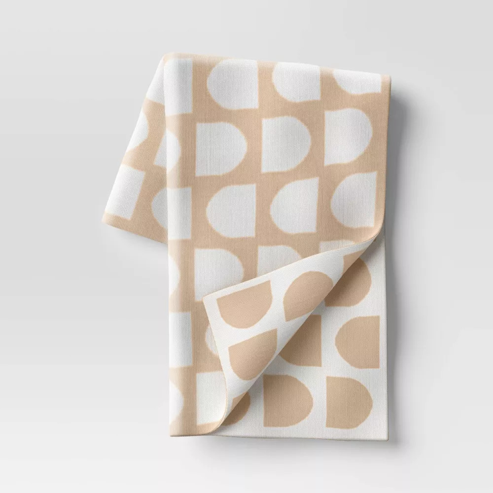 Threshold Reversible Knit Geo Throw Blanket - Neutral/Ivory 50x60" gallery