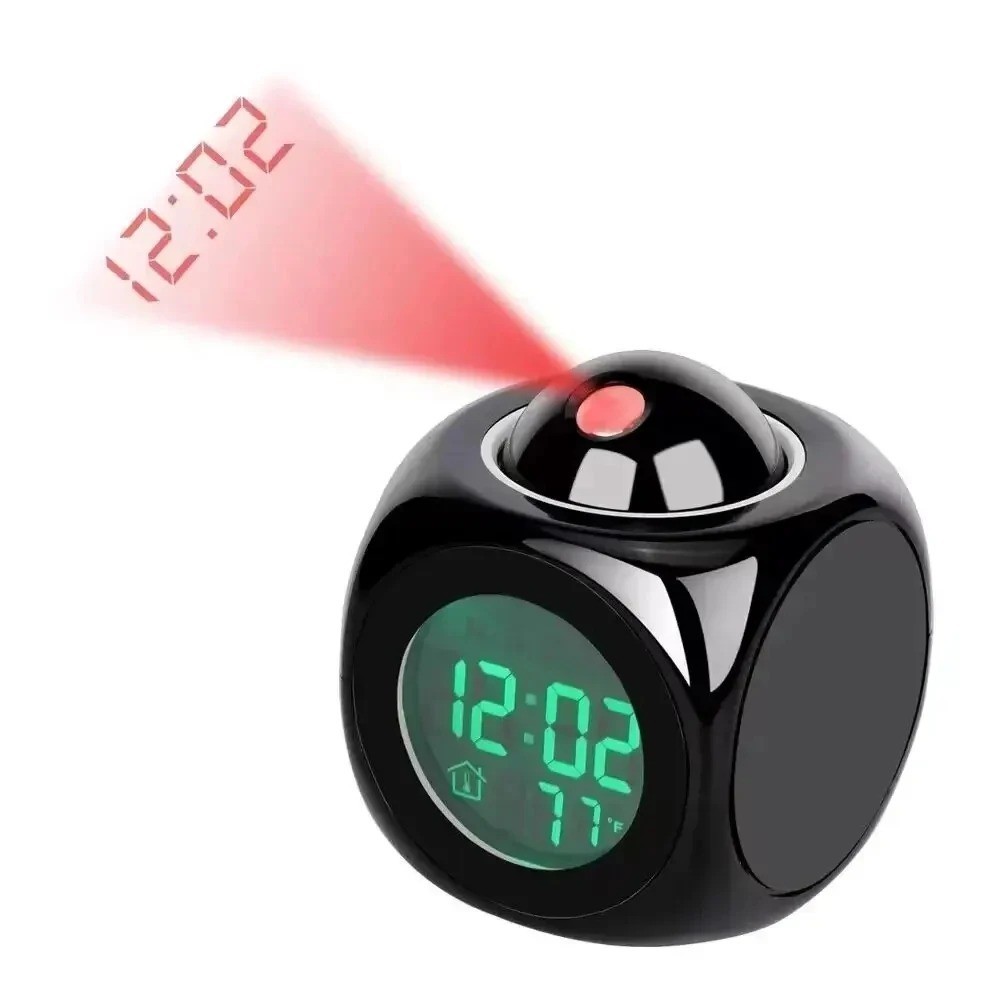 Projection Alarm Clock Ceiling Display Snooze Desk Table Clock gallery
