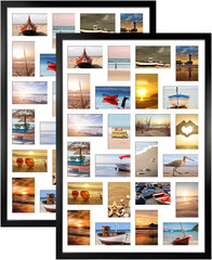 2 Pack 4X6 Picture Frames Collage with 24 Openings, Multi Photo Frame