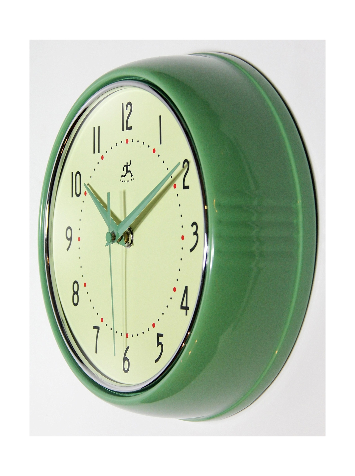 Infinity Instruments LTD. Retro 9 inch Silent Sweep Non-Ticking Mid Century M... gallery