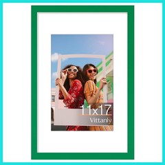 11×17 Picture Frame, Engineered Wood with Shatter Resistant Plexiglass, Displ…