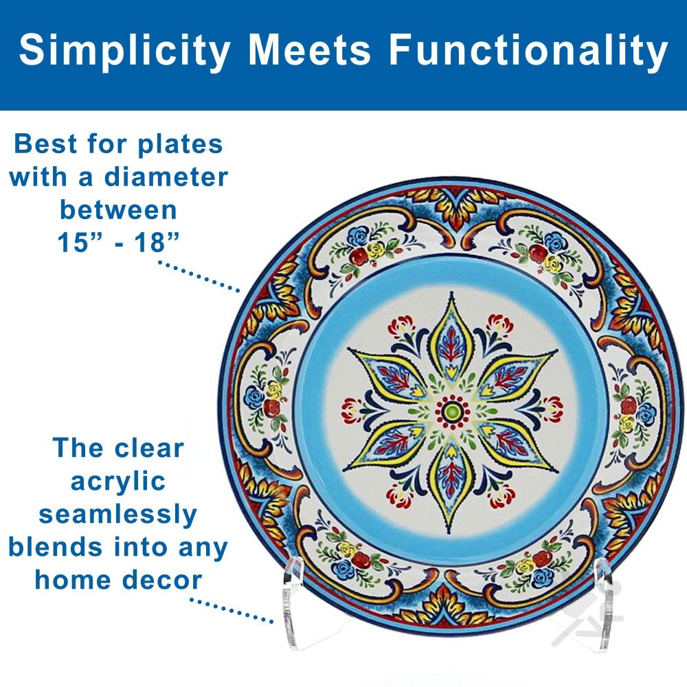 OnFireGuy Heavy Duty Plate Display Stand Easel for 15" - 18" Plates & Platters gallery