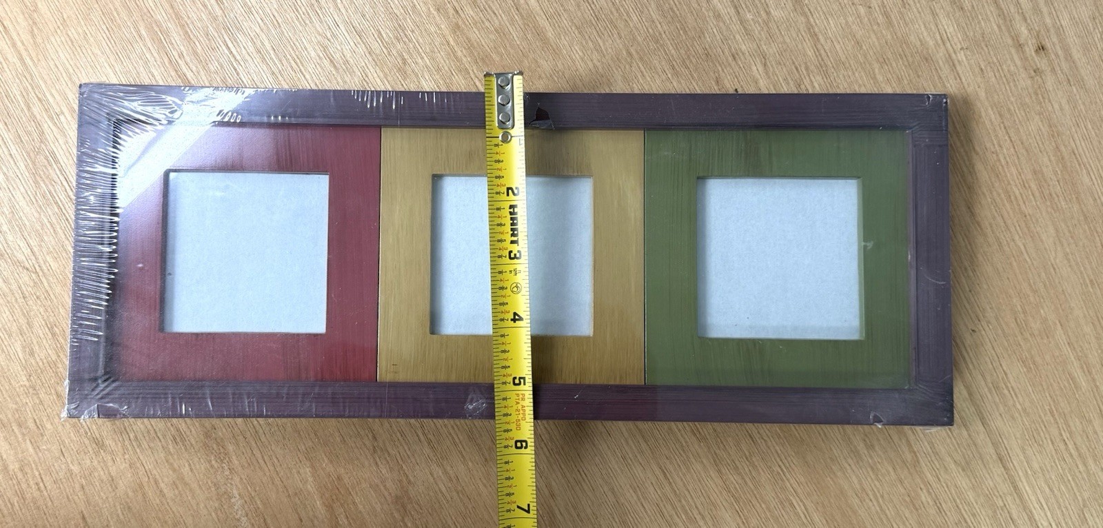 Collage Picture Frame 3-Opening Multicolor Inner Frames Wood gallery