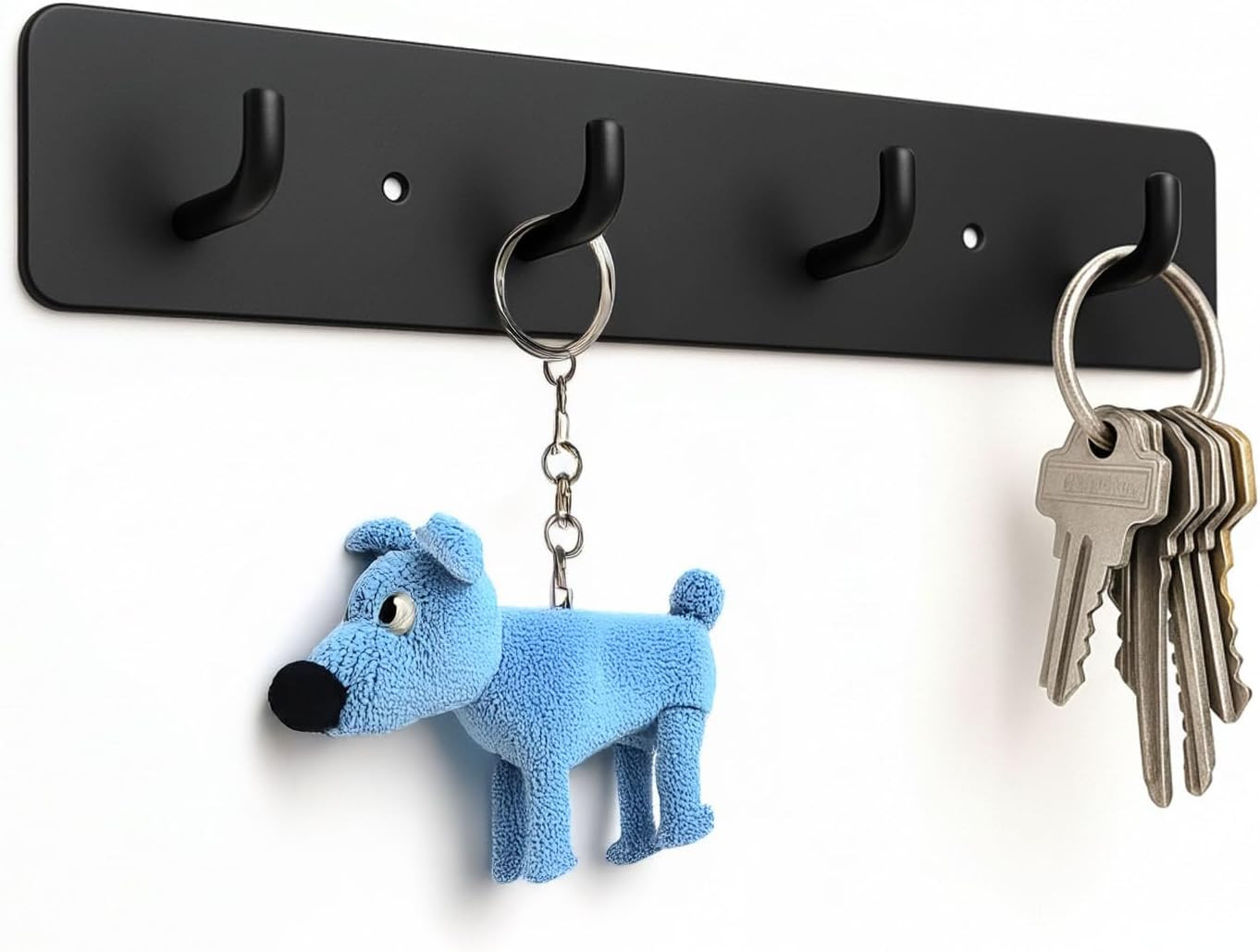 Key Holder Wall Mount, Key Rack with 4 Hooks for Wall/Door Mounted Metal Keys Ra gallery