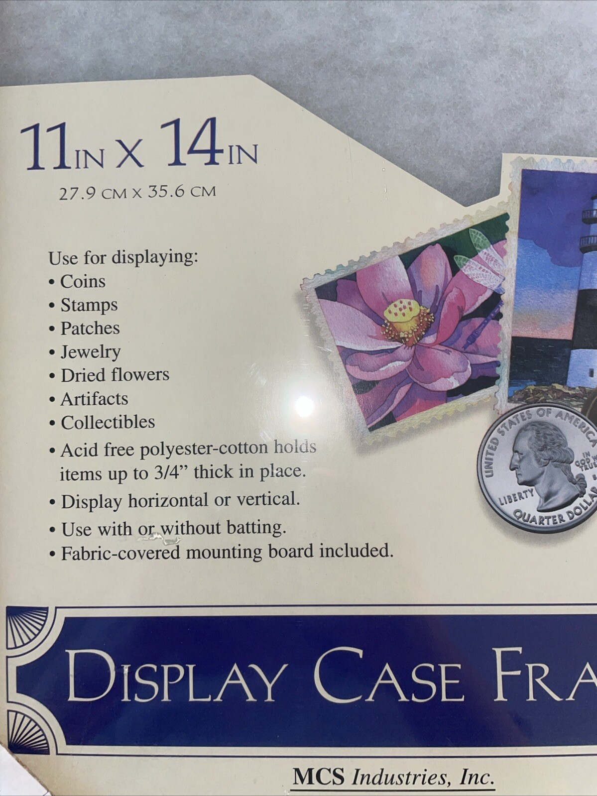 11x14 Memory Display Case Frame MCS In. Shadow Box 3/4” Depth Mahogany Large NIP gallery