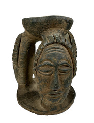 Ceramic Pottery Primitive Style Easter Island Ancient Art Reprod 7″