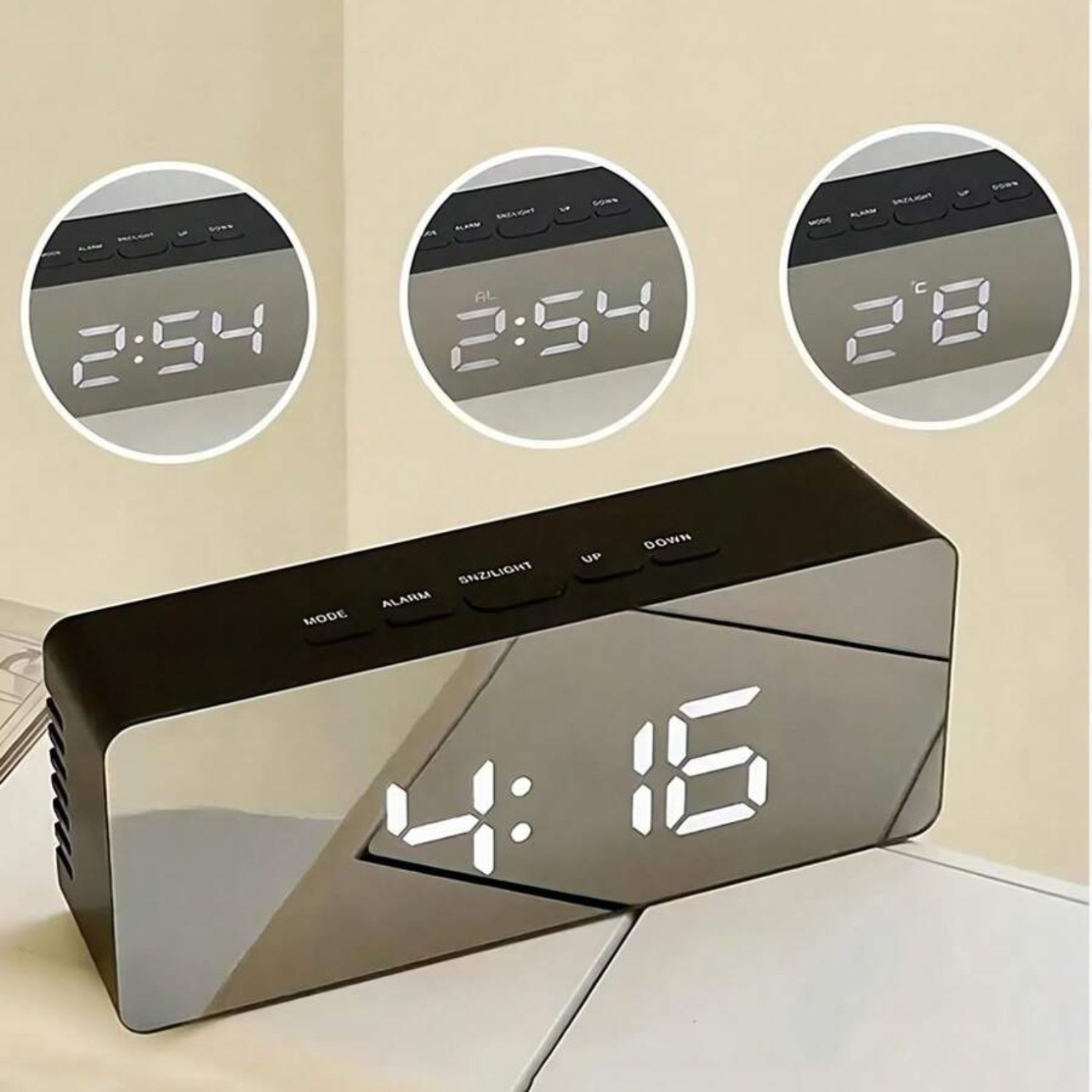Digital LED Alarm Clock USB Digital Led Display Dlarm Clock for Desk Office Home gallery