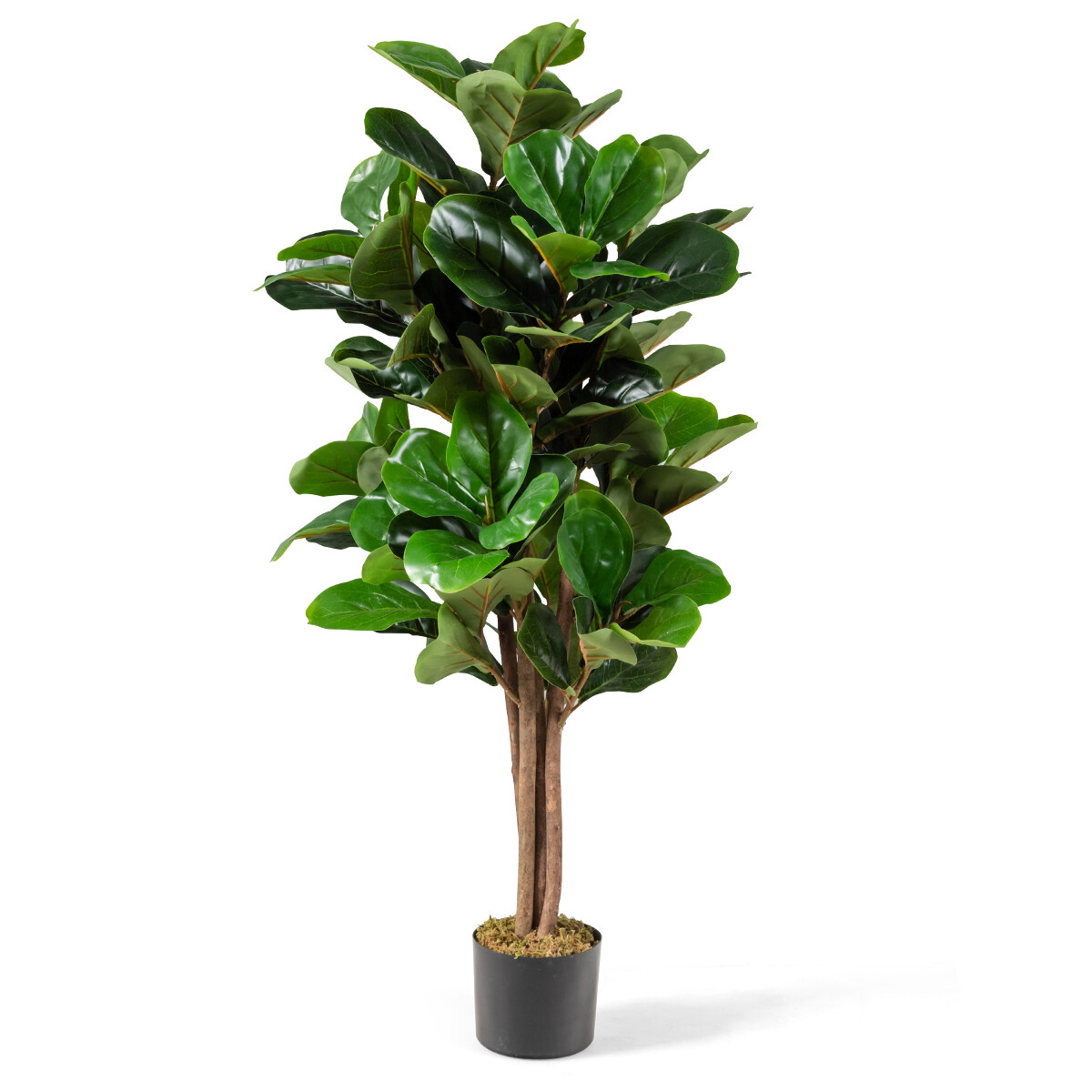 4ft Artificial Fiddle Leaf Fig Tree Indoor Outdoor Office Decorative Planter gallery