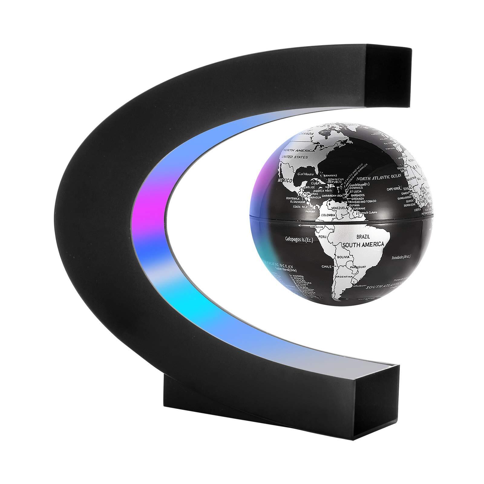 Magnetic Levitation Floating World Map Globe with C Shape Base, Floating Glob... gallery