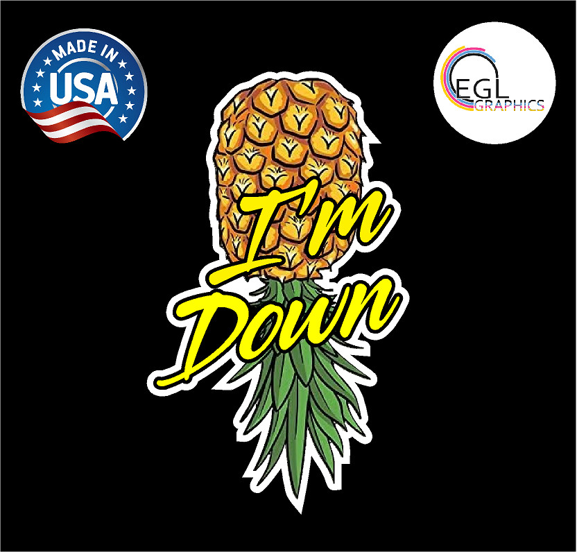 Pineapple Sticker Decal Plays Well With Others Lifestyle Fun Swinger I’m Down gallery